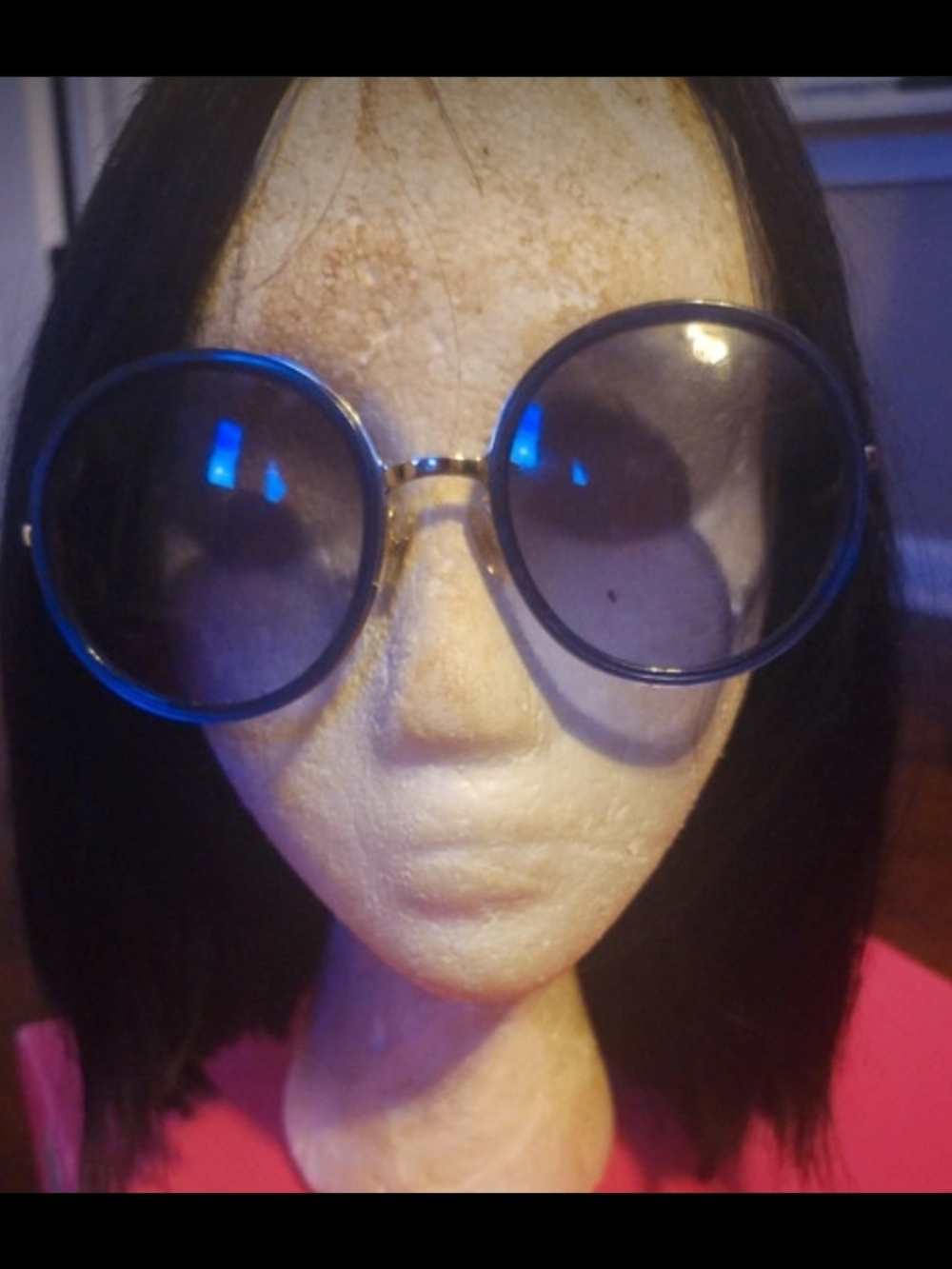 kate spade Round Oversized Sunglasses in Dark Blue
